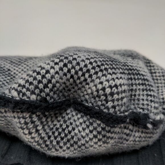 Nordstrom Men's Knit Beanie Hat Cap Wool Cashmere Blend Black Gray One Size - Picture 11 of 11